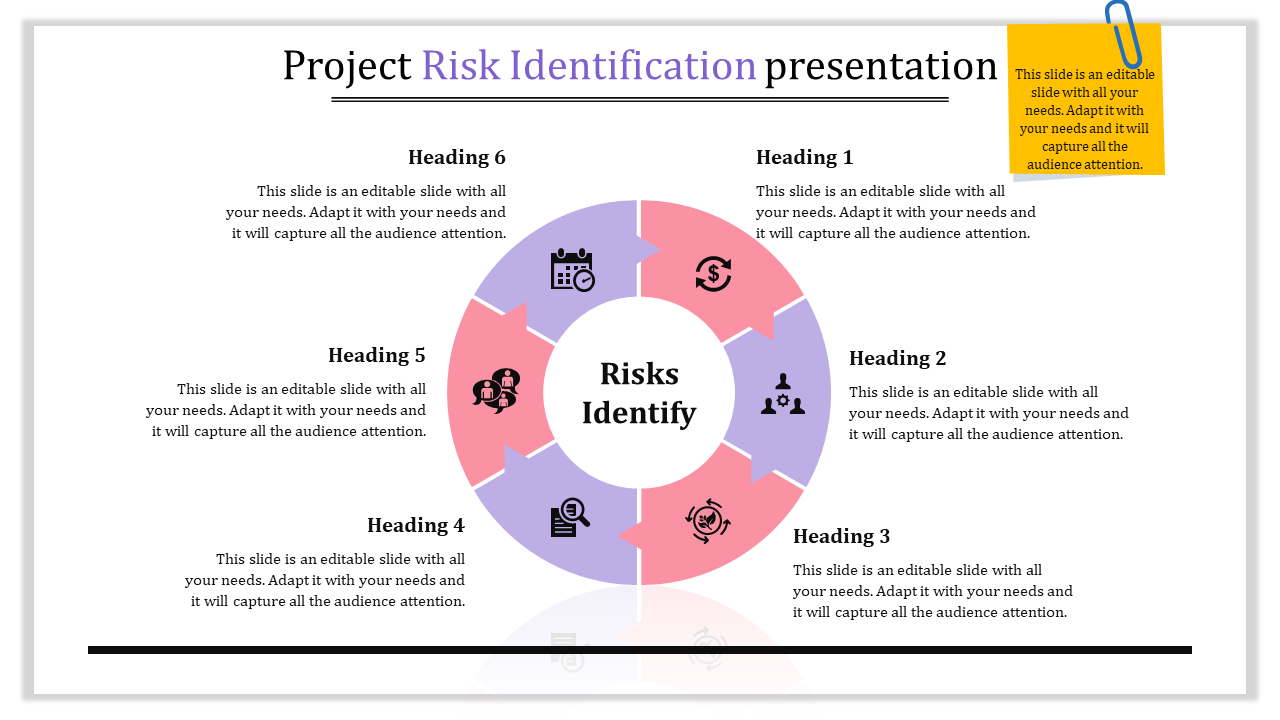 risk management powerpoint presentation templates-project risk identification-6-multi color